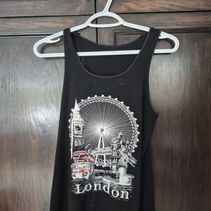 Black London Graphic Tank Top - Purchasee From London UK